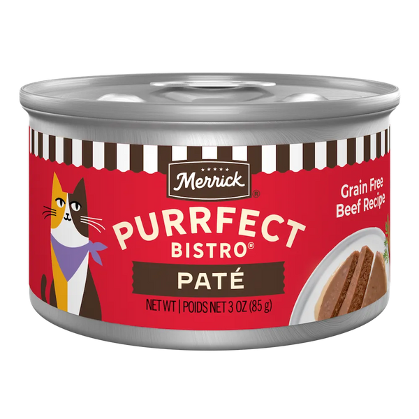 Merrick Purrfect Bistro Grain Free Adult Beef Pate Cat Food