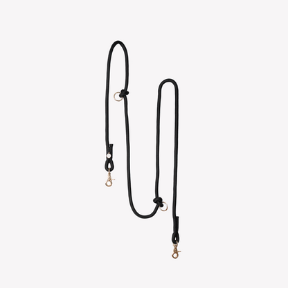 FURLOU black hands free braided dog leash

