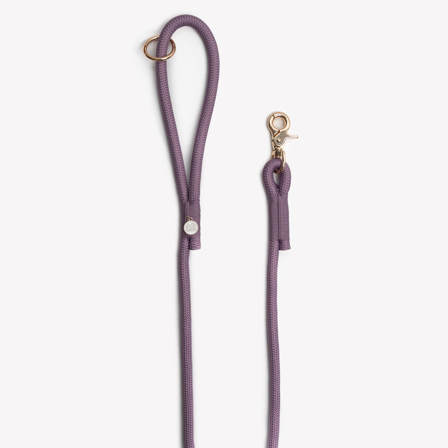 luxury dog leash lilac color with gold clip

