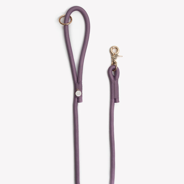 luxury dog leash lilac color with gold clip

