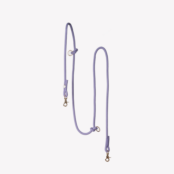 FURLOU lavender hands free braided dog leash

