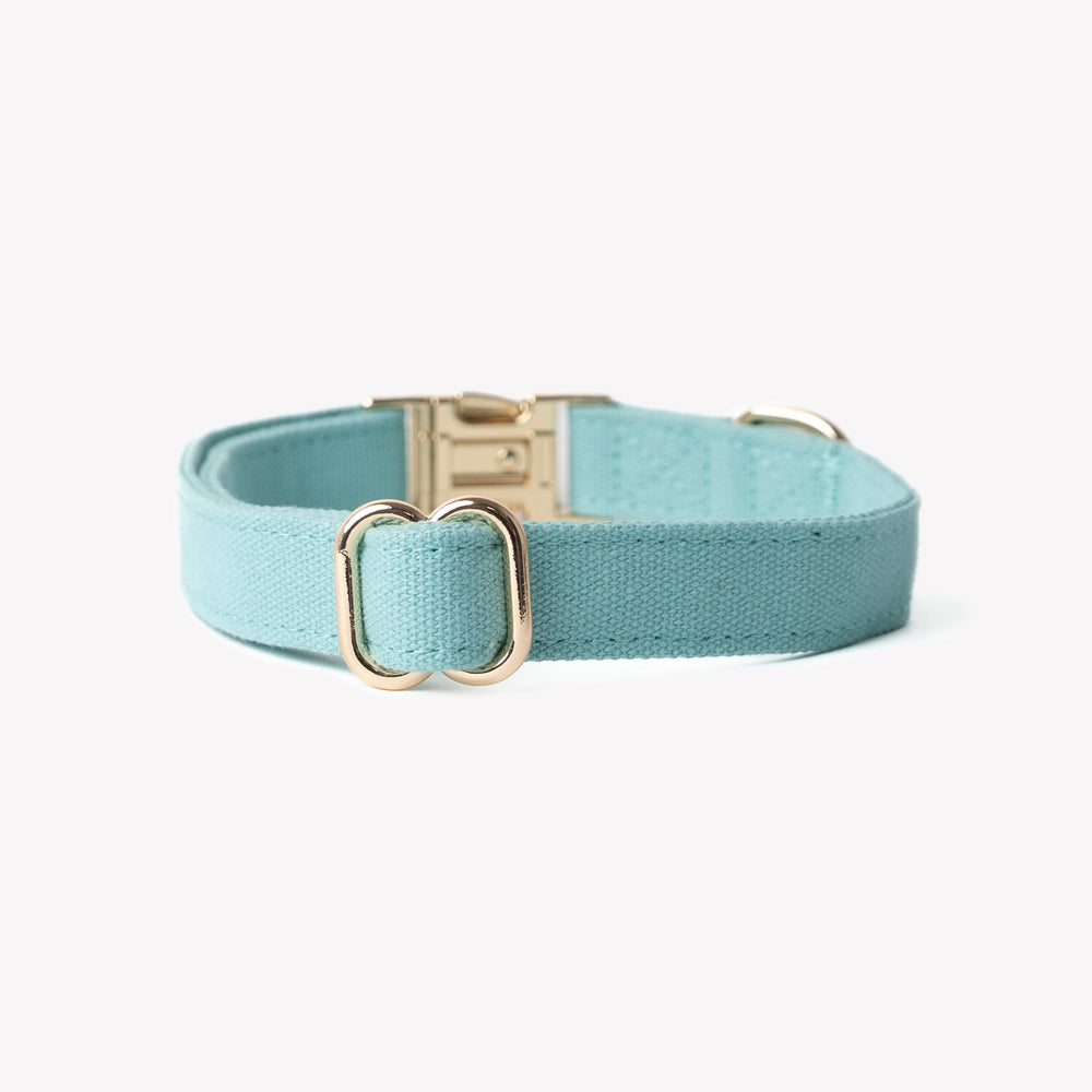soft cotton blue dog collar for everyday wear

