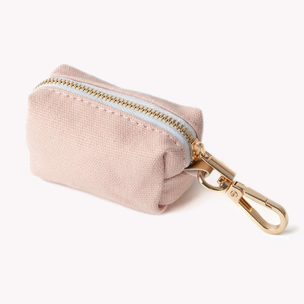 pink poop bag holder for dog leash

