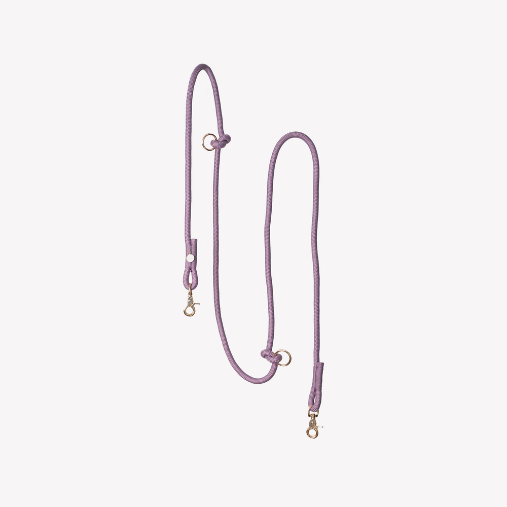 FURLOU lilac hands free braided dog leash

