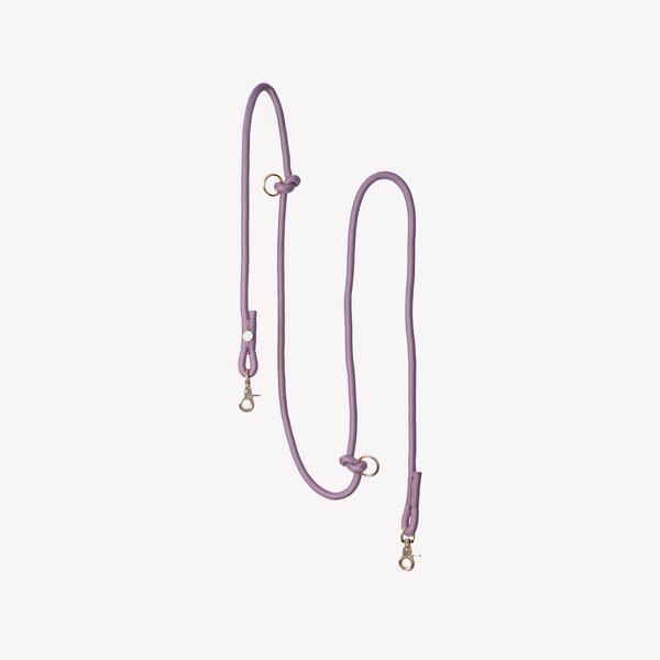 FURLOU lilac hands free braided dog leash

