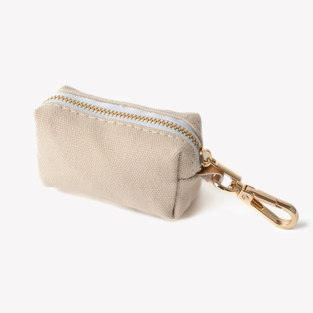 stylish dog poop bag holder tan color

