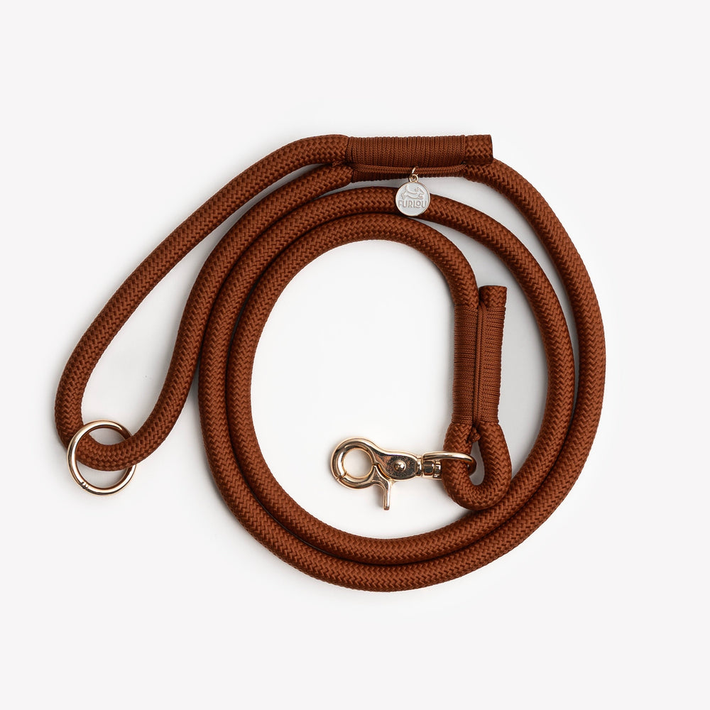 FURLOU clay braided rope dog leash

