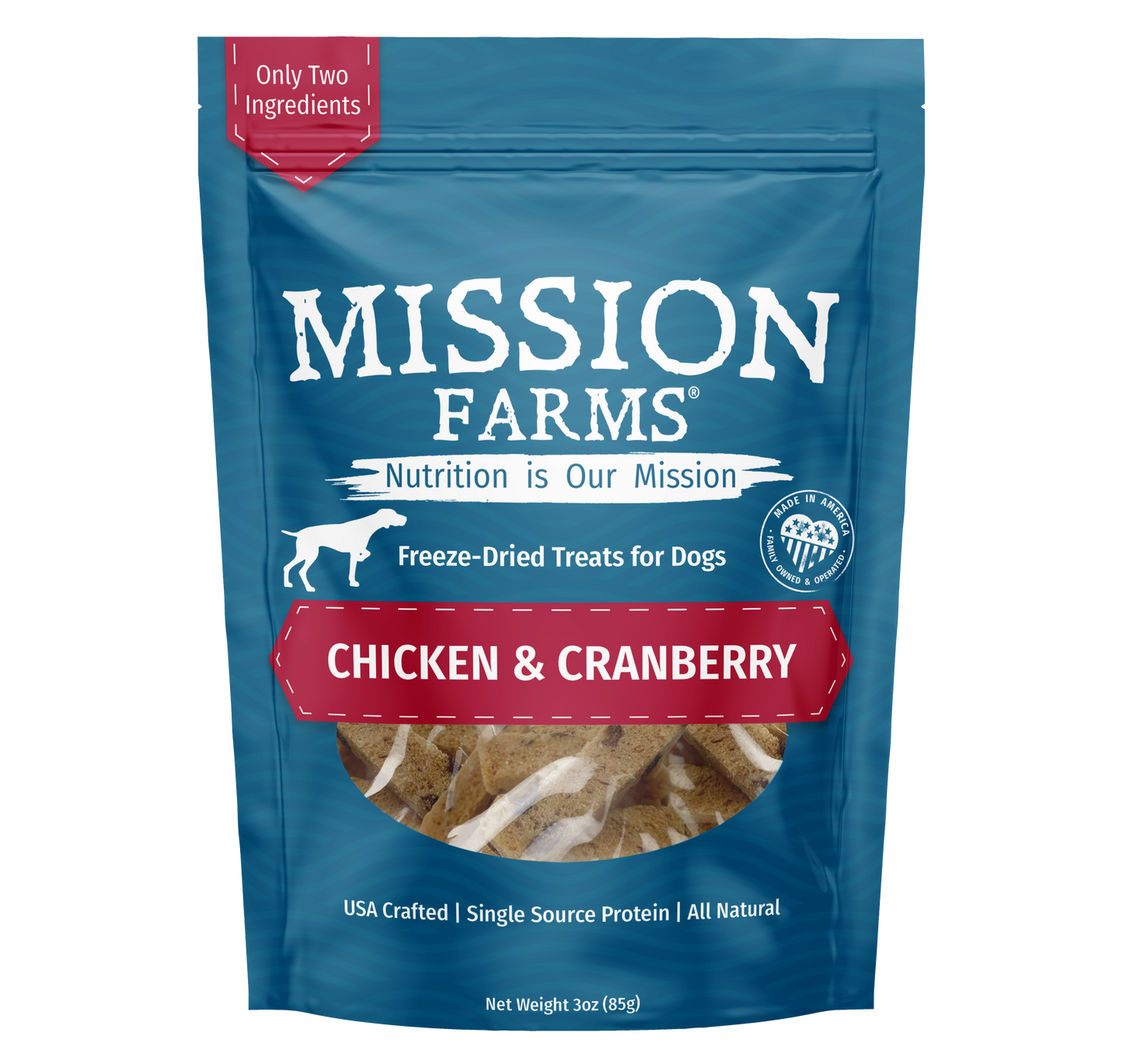 Mission Farms - Chicken & Cranberries 3oz Dog Treat
