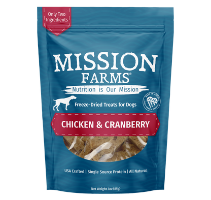 Mission Farms - Chicken & Cranberries 3oz Dog Treat
