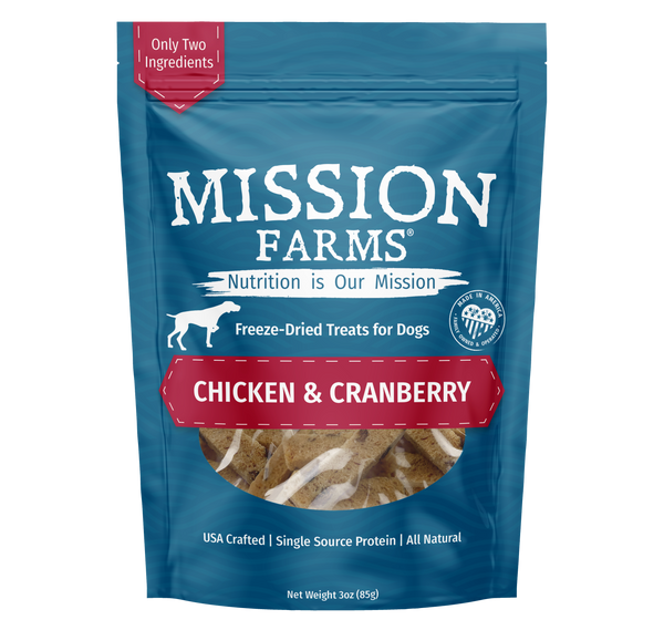 Mission Farms - Chicken & Cranberries 3oz Dog Treat