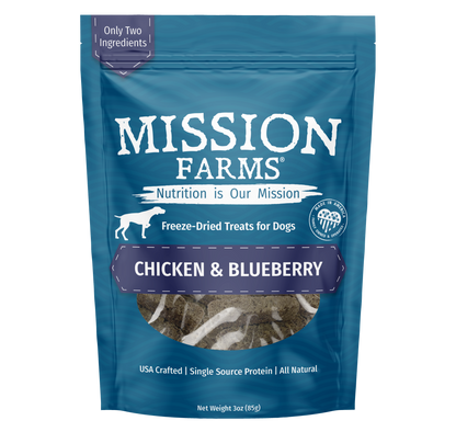 Mission Farms - Chicken & Blueberries 3oz Dog Treat