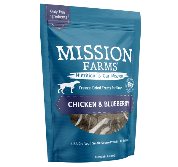 Mission Farms - Chicken & Blueberries 3oz Dog Treat