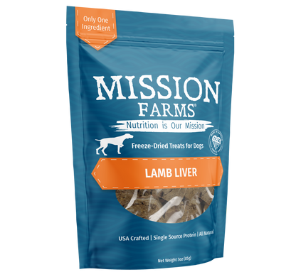 Mission Farms - Lamb Liver 3oz Dog Treat