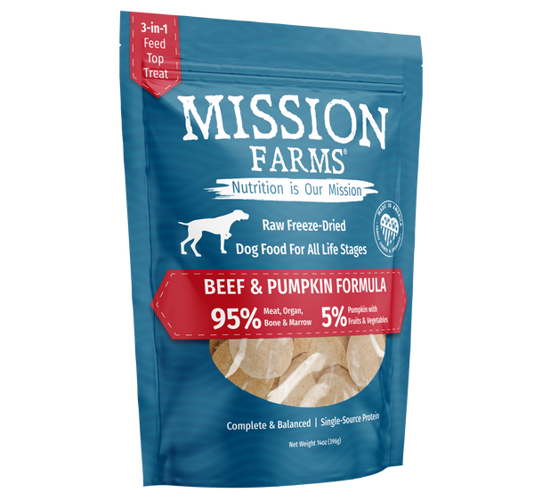 Mission Farms - Beef & Pumpkin 14oz Bag Dog Treat
