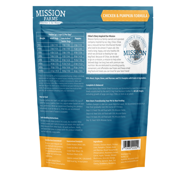 Mission Farms - Chicken & Pumpkin 14oz Dog Treat