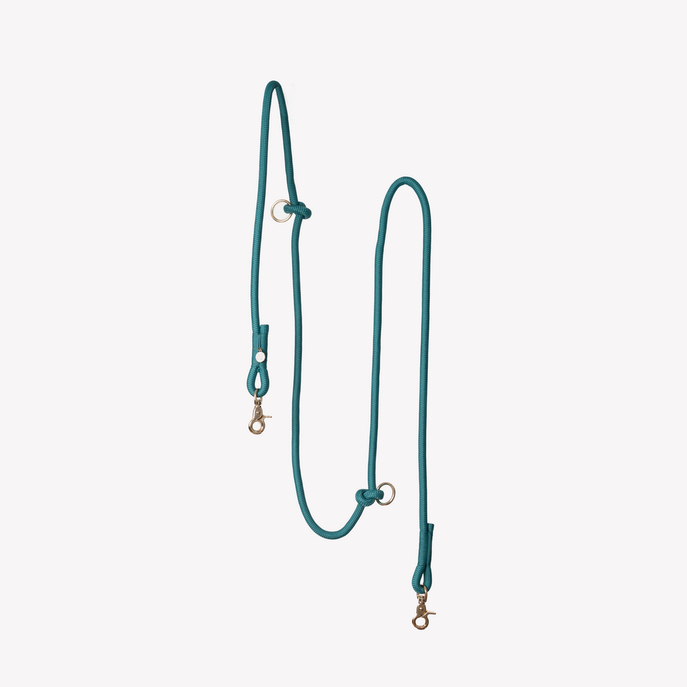 FURLOU blue hands free braided dog leash

