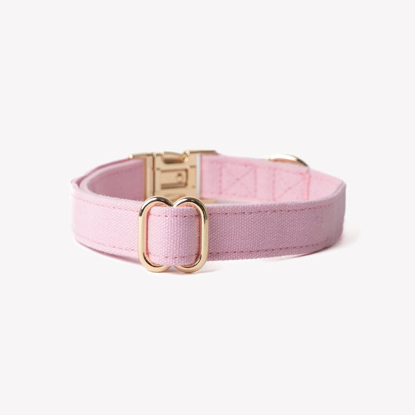 breathable pink cotton dog collar
