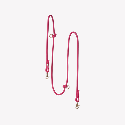 FURLOU magenta hands free braided dog leash

