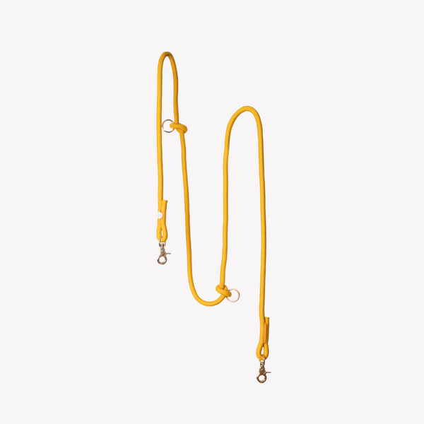 Close up of braided rope texture and gold hardware