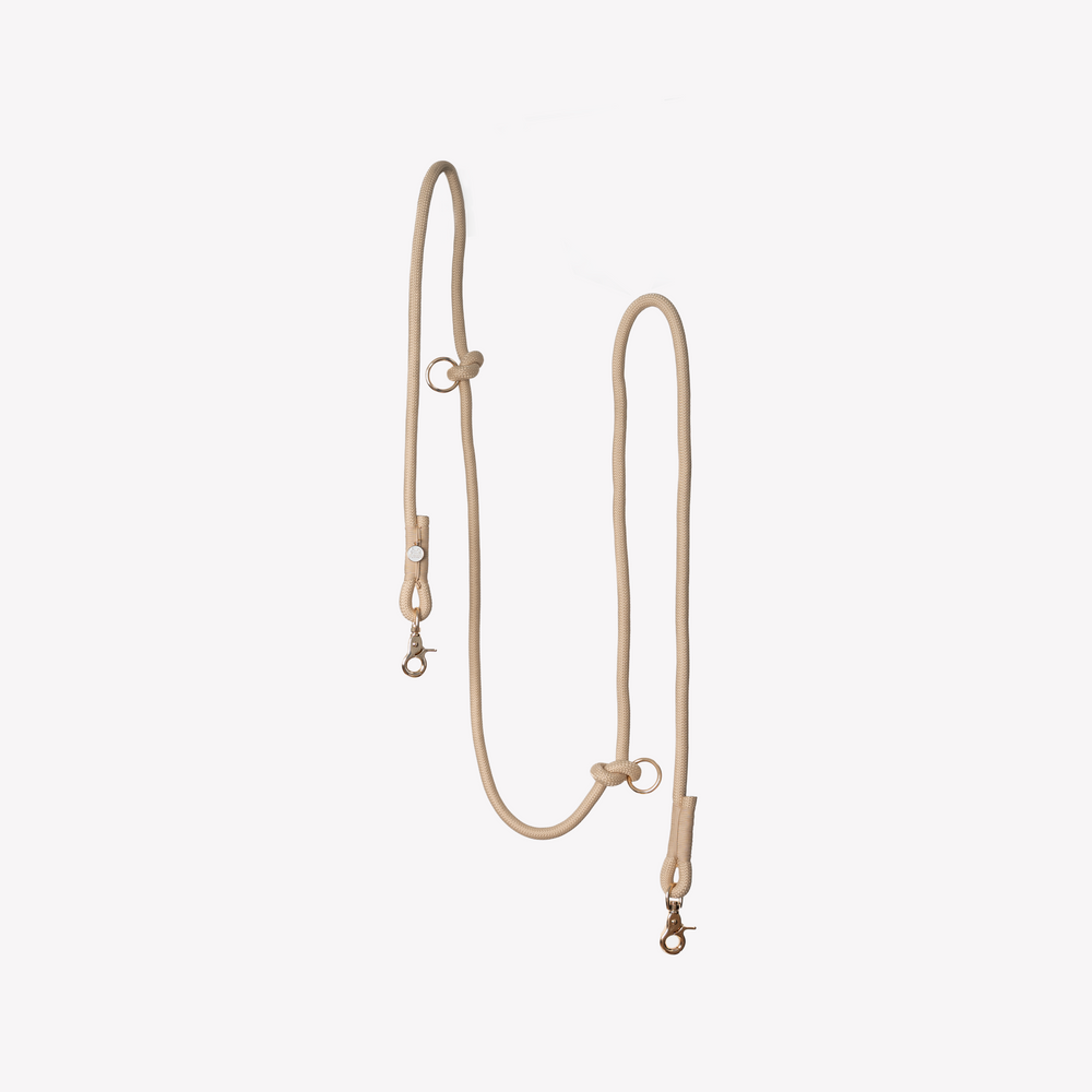 FURLOU tan hands free braided dog leash


