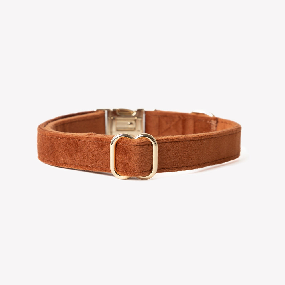 luxury clay dog collar soft velvet

