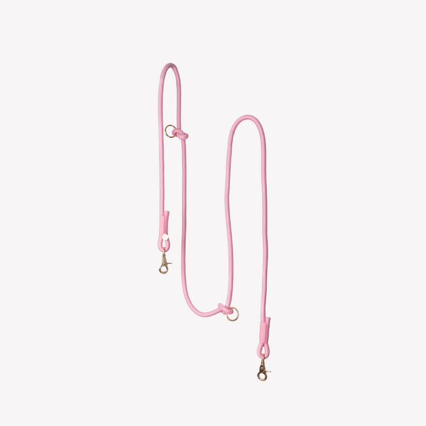 FURLOU pink hands free braided dog leash

