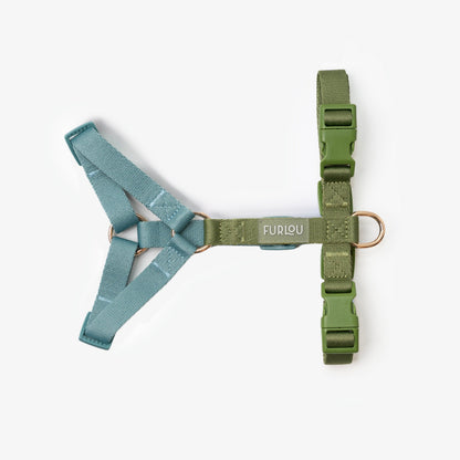 Close up of adjustable straps and color-matching buckle

