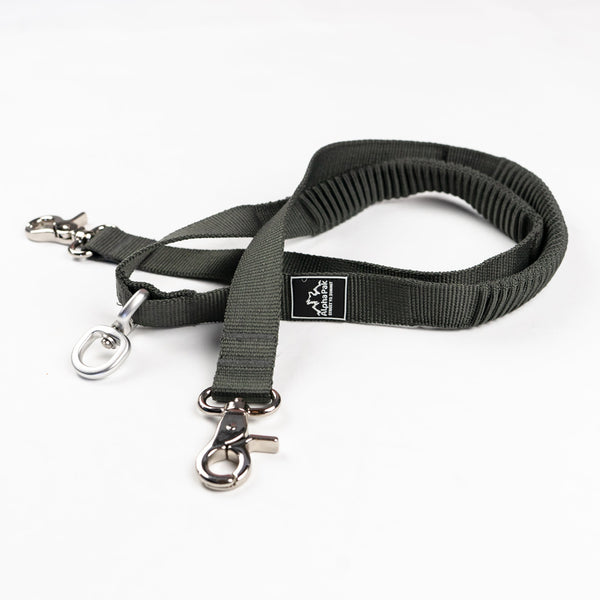 Alpha Pak - Teton Dark Gray Elastic Dog Leash Coupler