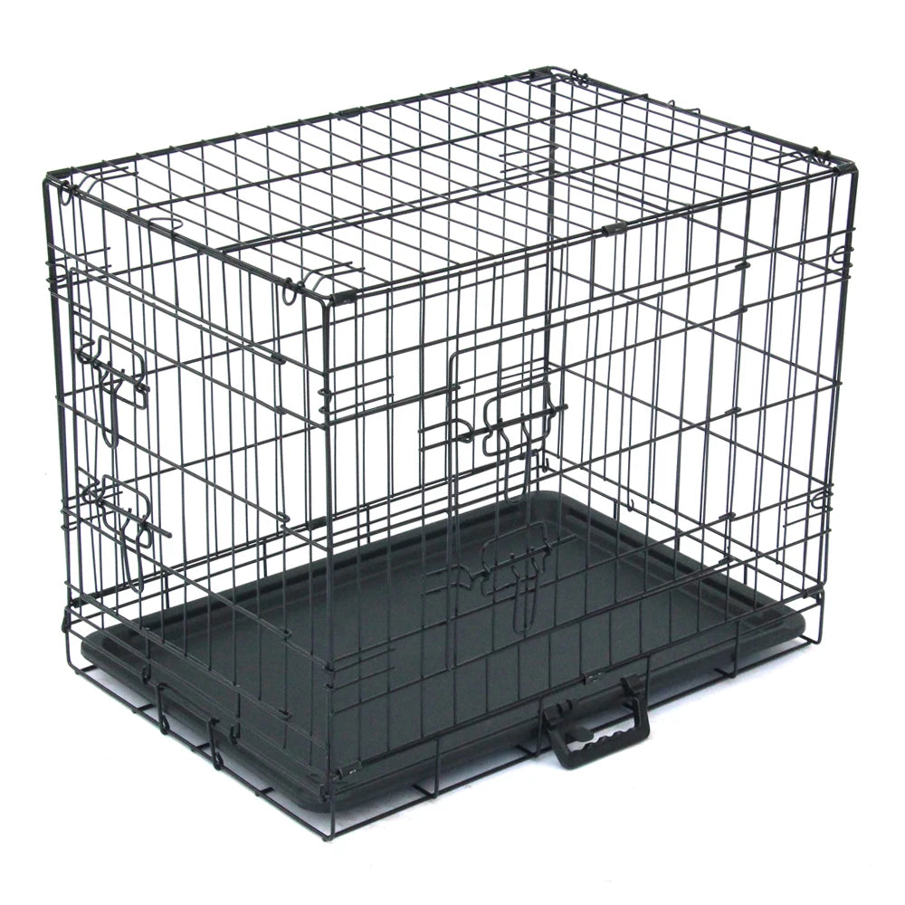 24" Dog Kennel Folding Steel Crate