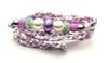 Satin Show Leads 36" Pink/Silver/Purple