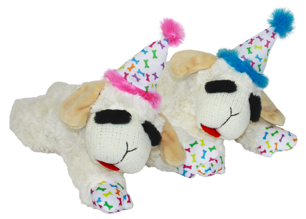 Multipet Lamb Chop® w/ Birthday Hat - Assorted Colors 6"