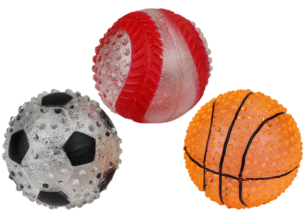 Multipet Doglucent TPR Sports Balls - Assorted Sports 2.5"