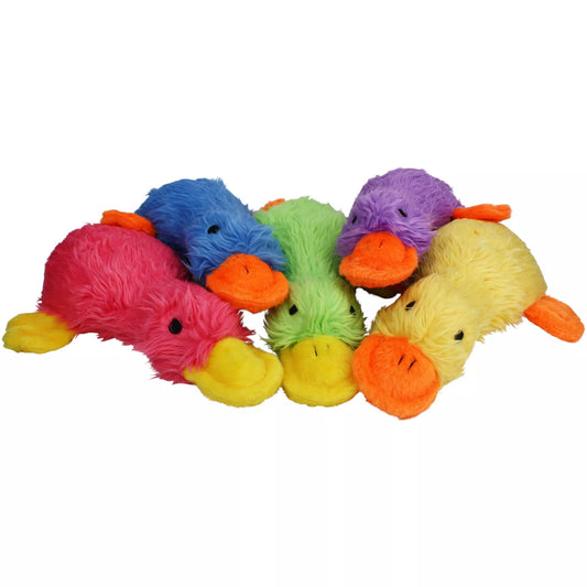 Multipet Duckworth Webster Squeaky Plush Dog Toy Color Varies