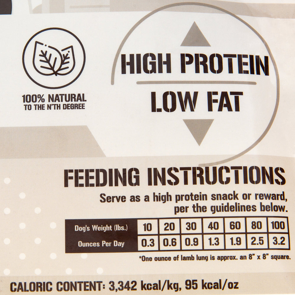Lamb Lung Fillet Treats for Dogs - 10 oz