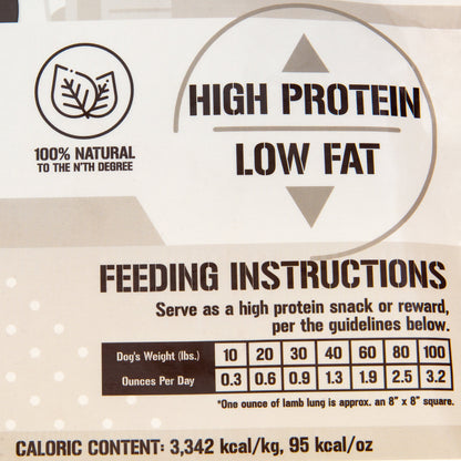 Lamb Lung Fillet Treats for Dogs - 10 oz