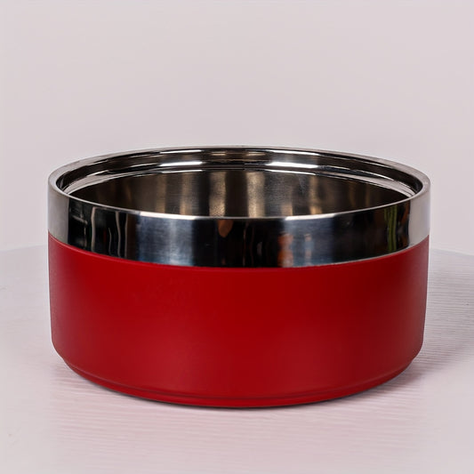 Stainless Steel Dog Bowl – Non-Slip, Durable Pet Food & Water Dish red