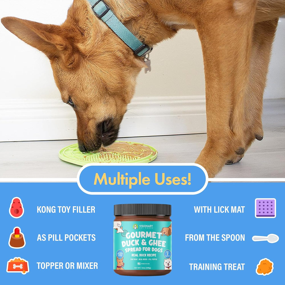 enrichment treat for dogs duck ghee spread

