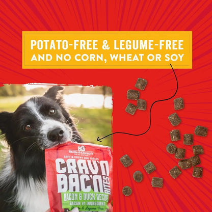 Stella & chewy's - Training Dog Treats - Crav'N Bac'N Soft Bacon & Chicken Bites - Premium USA Made - Low Calorie Rewards - 8.25Oz