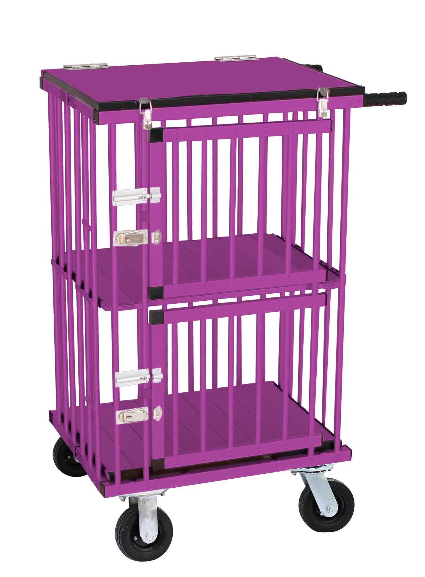 Two Berth Double Decker Dog Show Trolley by Aeolus in Pink