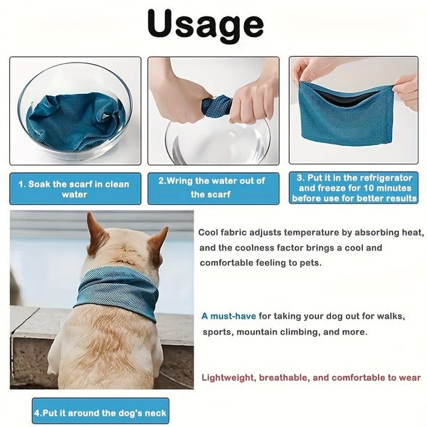 Cooling Dog Neck Vest usage