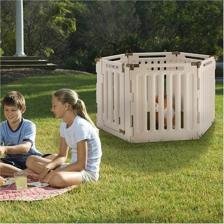 Convertible Indoor Outdoor 6 Panel  Dog Gate Playpen