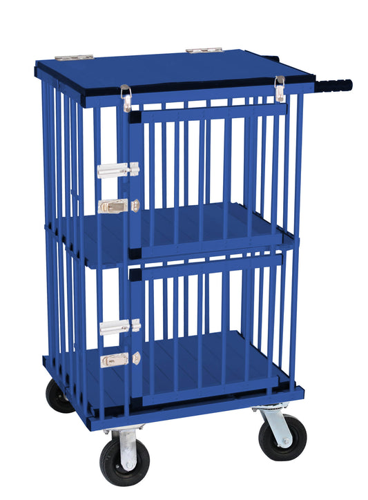 Two Berth Double Decker Dog Show Trolley by Aeolus In blue