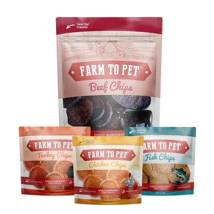 Farm To Pet - Puppy Packs 'n Snacks Dog Treat Starter Pack | Single-Ingredient Training Treats