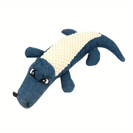 Blue Crocodile Dog Toy