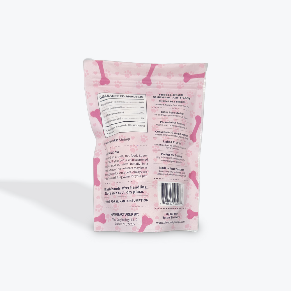 Single Ingredient, High Value Freeze-Dried Training Treats for Dogs & Cats - Shrimp