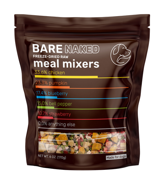 Bare Naked Chicken Mixer Dog Food Topper 6oz Front Packaging