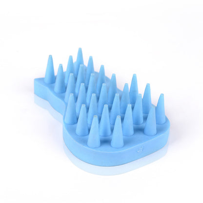 Dog Rubber Massage Brushes Blue Down