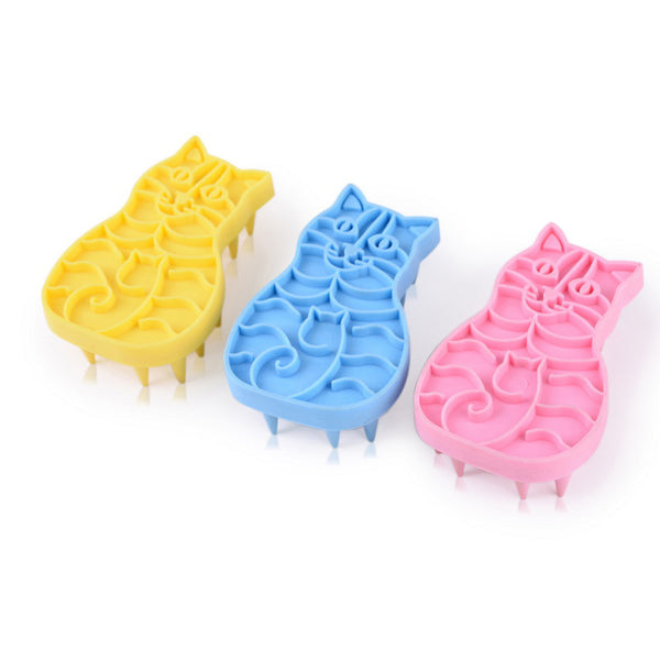 Dog Rubber Massage Brushes Blue Down All color top view