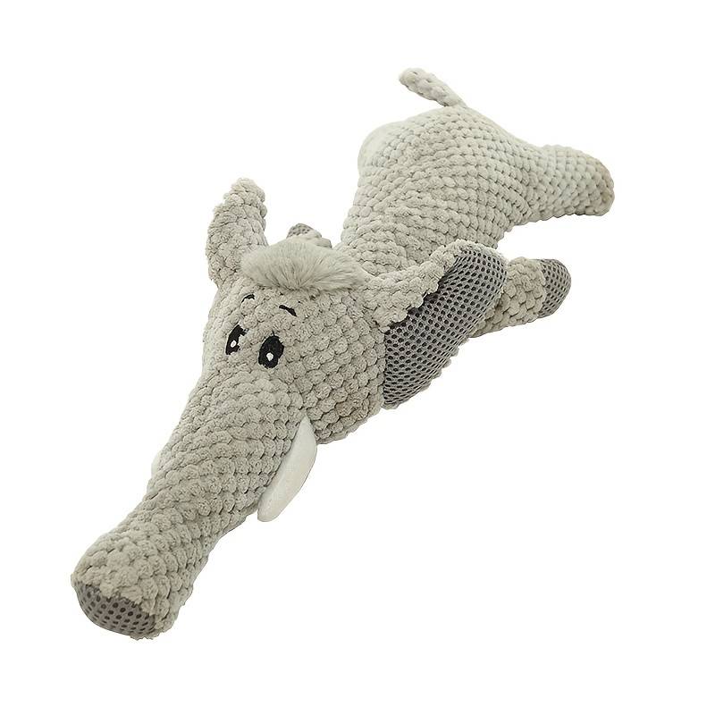 Elephant Squeaky Plush Dog Toys for Medium Chewers