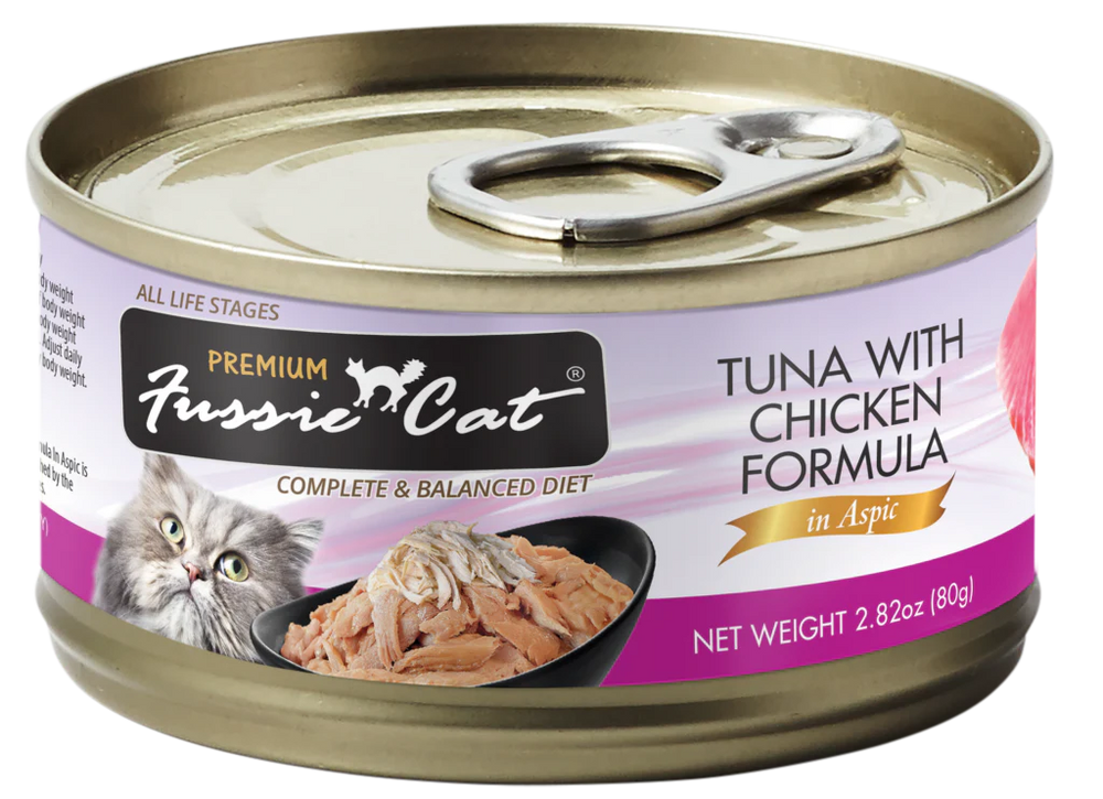 Fussie Cat Premium- Tuna With Chicken Formula In Aspic (2.82oz)